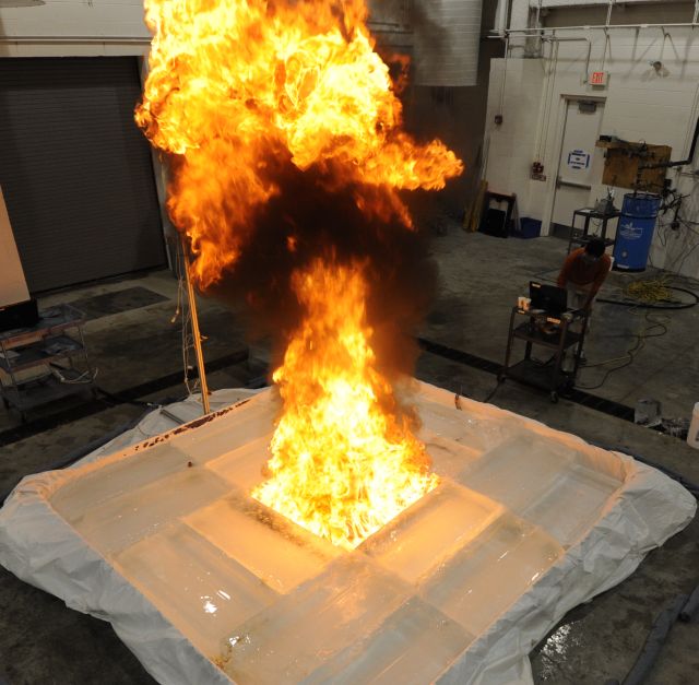 1 x1 m ice cavity burn